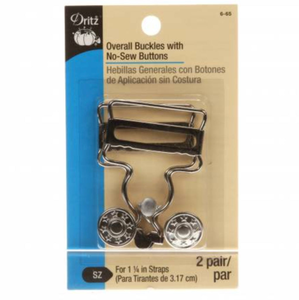 Dritz Overall Buckle With No Sew Buttons 1-1/4in Nickel – Brooklyn